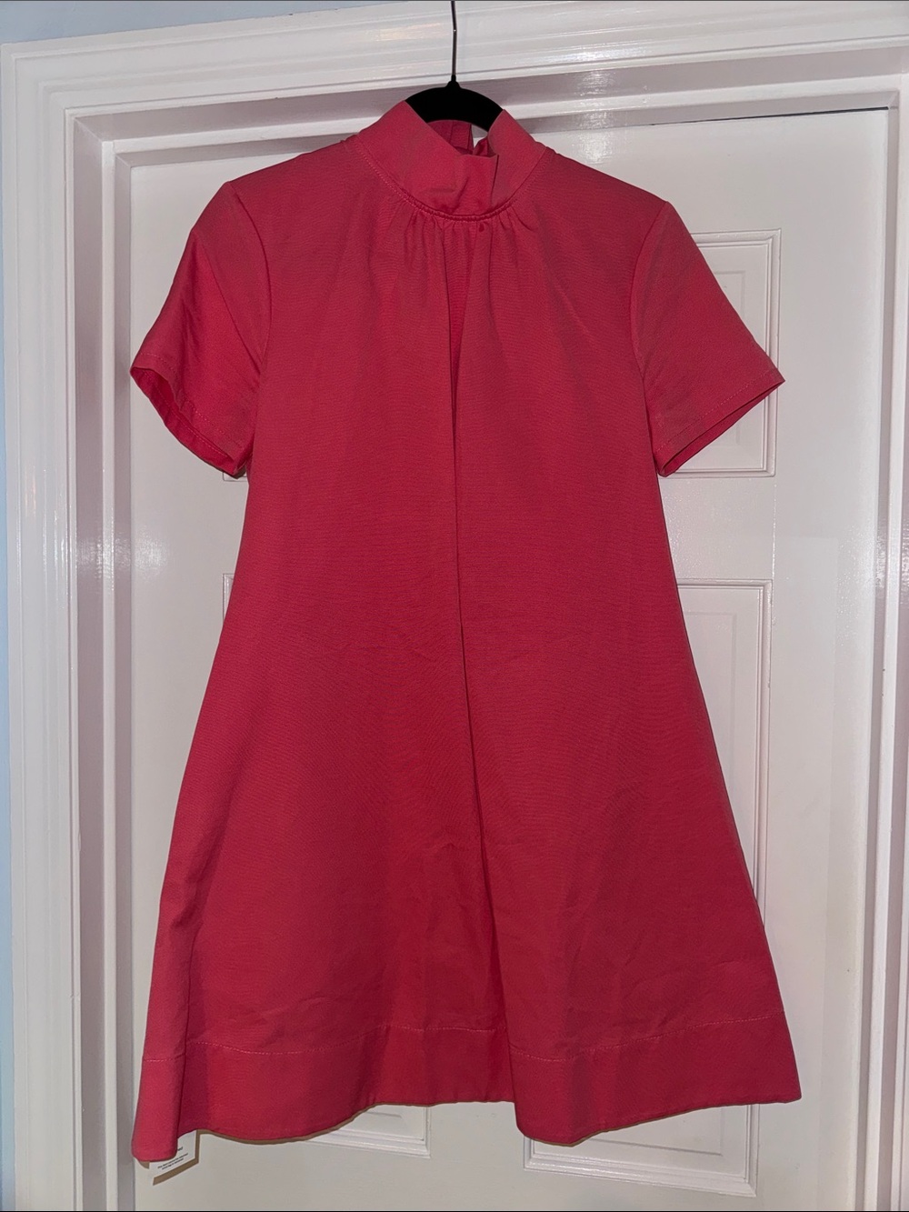 Staud Pink Short-Sleeve A-Line Dress